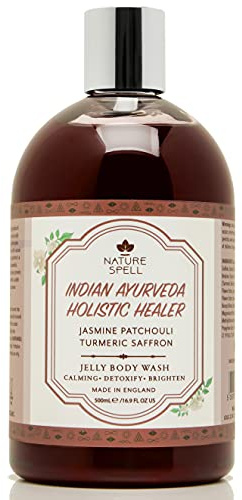 Nature Spell Indian Ayurveda Jelly Body Wash 500 ml – Beruhigende und luxuriös feuchtigkeitsspendende Duschgel,