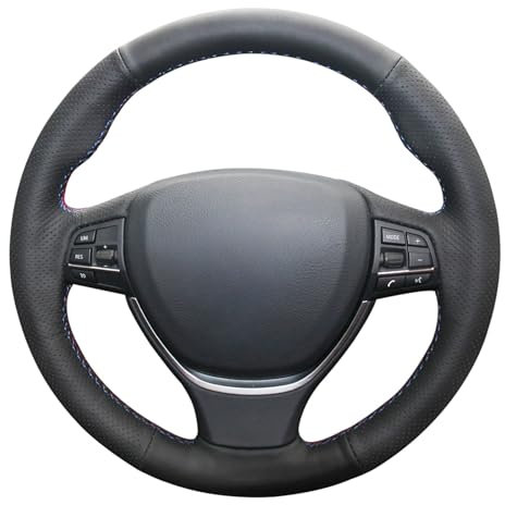 MEWANT Lenkradhülle für BMW 5er F07 F10 F11 F18 2011-2016/6er F06 F12 F13 2012-2018/7er F01 F02 F03 F04 2012-2015 / M5 F10 2013 /5 Series Lenkrad Zubehör
