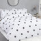 Sleepdown Tufted Polka Dots Circles White Charcoal Soft Cosy Easy Care Luxury Duvet Cover Quilt Bedding Set with Pillowcases - King (230cm x 220cm)