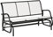 Outsunny 3-Sitzer Garten-Schaukelbank aus Metall und atmungsaktivem Mesh-Gewebe, 147x75x85cm, Beige