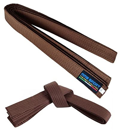 Ceinture Karaté Belt Judo Aikido Taekwondo Arts Martiaux en Coton (300 cm, Marron)