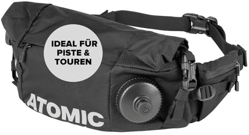 ATOMIC Nordic Thermo Bottle Belt - Flaschengürtel inkl. Trinkflasche - Isolierte Trinkflaschentasche - Flasche mit Push & Pull-Öffnung - Extra Fach für Zubehör