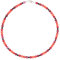 Feliss Handmade: Ketten aus Perlen, Halskette Damen. Statement Kette 45 cm lang. Choker Halsband, aesthetic Necklace Schmuck. Beads Perlenkette für Frauen in bunt mit Keramikperlen (Red Rose)