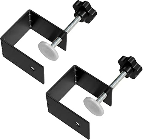 C Clamp, Heavy Duty C-Clamp 304 Stainless Steel Adjustable Cabinet Installation Clamps Cabinetry Clamps Tools Drill Hole Guide Design for Easy and Fast Installing Frame of Cabinets Drawer (2 Pack)