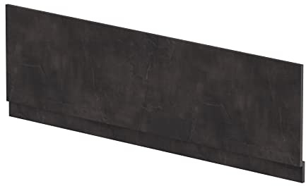 Hudson Reed MPC2607 Havana Modern Bathroom Straight Shower Bath Front Panel & Plinth, 1800mm, Matt Metallic Slate