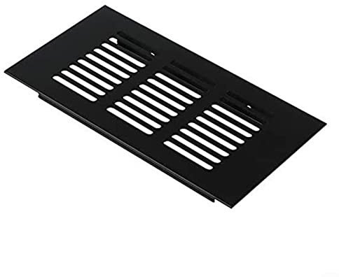 80 * 150mm Black Alloy Rectangular Air Vent Grille Ventilation Cover ，Aluminum Alloy Black Kitchen Plinth Vent GrillFor Cabinets Wardrobes