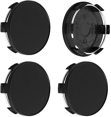 TMS Radnabenkappen, 6,9 cm (2,7 Zoll), 68 mm, für BMW 3er Serie 4 Serie 5 Serie X Serires Z Serie Z-Serie Felgenkappen 3613 6783 536, 4 Stück (Mattschwarz, außen 69 mm, innen 65 mm)