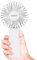 LAIQULY Handheld Fan Personal Portable Fan 3 Speed Adjustable Removable Lanyard USB Recharging Battery Operated Small Desk Table Fan with Base Makeup Eyelash Fan for Home Camping Disney Travel -White