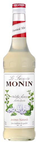 MONIN Sirup Weiße Minze 0,7 l | Erfrischende Weiße Minze für Cocktails, Mocktails, Limonaden und Desserts - glutenfrei und vegan