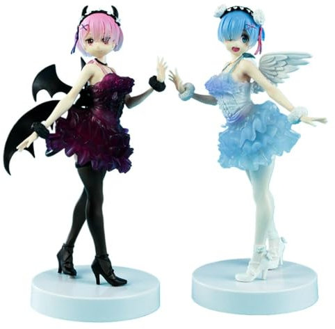 REOZIGN Figuren RE Zero, 16cm/6,3Zoll REM und RAM Anime Figuren PVC Action Figur Modell Kollektion Figur Dekoration Ornament Geschenke, AURE0952-FR