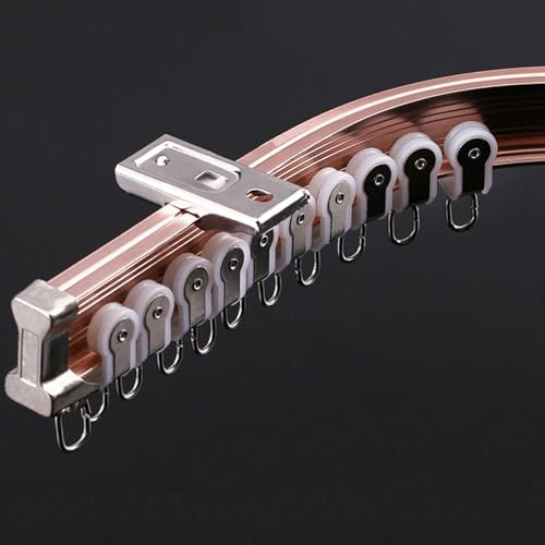 Incurvé Rail De Rideau Tringle À Rideau En Aluminium Flexible, Facile À Installer Rail De Plafond Pour Rideaux Adapte À Toutes Les Formes De Fenêtre(Color:C-Ceiling,Size:Single-3.3m/10.8ft)