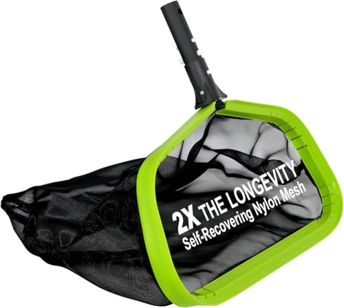 Sepetrel Poolnetz, 50,8 cm, professionelles Schwimmbad-Laubkescher zur Reinigung mit tiefer Nylontasche, robuster Aluminiumrahmen und Griffrechen (Stange nicht im Lieferumfang enthalten)