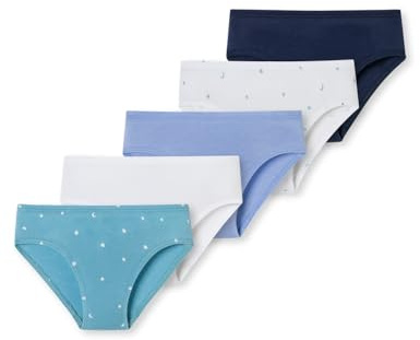 Schiesser Mädchen 5 Pack Slips Unterhosen - 95/5 Organic Bio Baumwolle - Größe 92 bis 273