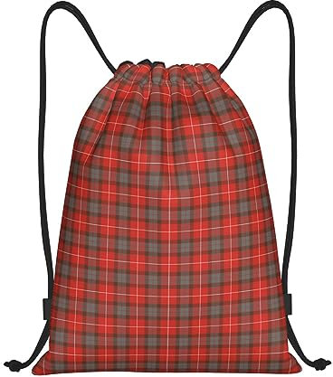KWQDOZF Kordelzug-Rucksack String Bag Fraser Hunting Ancient Tartan Sackpack für Sport Gym Medium