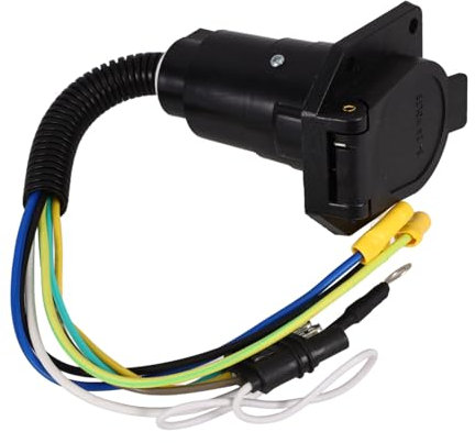 MOLUCKFU Prise De Remorque Broches Étanche pour Accessoires De Camping Connecteur Électrique Fiable pour Feux De Remorque avec Support De Montage