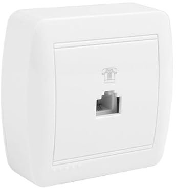 RJ11 Aufputz-Telefonbuchse, Wandserie, zur Telefonverbindung in Wohn- und Gewerbeanlagen.