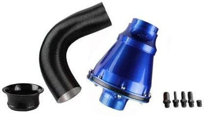 AVFORA Auto Lufteinlassschlauch Auto Universal 76mm Luftfilter Pilzkopf Air Power Intake Faltenbalg 3 Zoll Filter Auto SUV Flow Kalten Lufteinlass Rohr Reiniger(Blau)