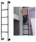 Etagenleiter zur Wandmontage, für Wohnmobil, Bett, Metall, schwarz, 140 cm hoch, für Schlafzimmer, Egress Leiter