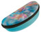 Hi-SHOCK Brillenetui mit Blumenmuster | Stoßabsorbierendes Case mit Schlaufe & Reißverschluss | Mit 2x Mikrofasertuch - 17,5 cm x 7,5 cm x 5,5 cm
