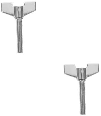 SOLUSTRE 2st Regalknopfschrauben Beckenschrauben Schraube Für Schlagzeug Zubehör Für Musikinstrumente Ersatzteile Für Bodentrommeln Ersatzteil Für Tom Lug Beckenständermutter Silver Stahl