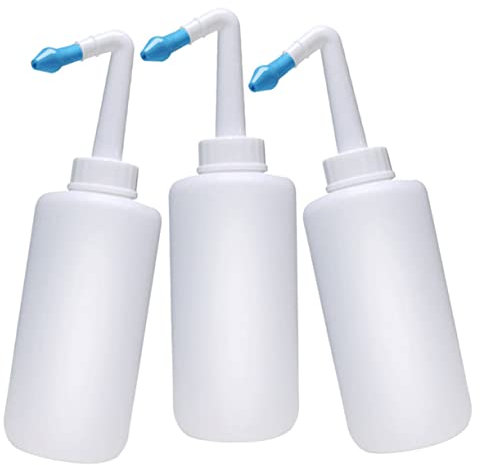 HAWILLOSCH 3 Piezas pote de Neti rociador de lavado de nariz botella de enjuague nasal limpieza nasal adulto irrigador nasal enjuague nasal limpiador de lavado de nariz lavadora nasal