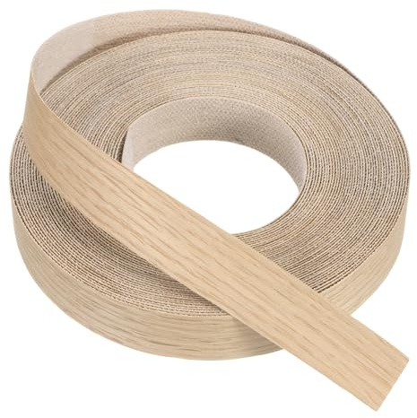 PATIKIL Weißes Eichen Kantenumleimer Selbstklebend, 25mm x 15m Klebeleisten Selbstklebend Flexibles Kantenband Kantenumleimer mit Schmelzkleber für Möbelrestaurierung