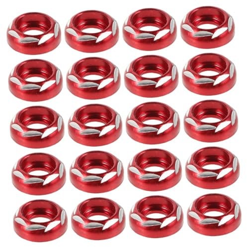 Didiseaon 20pcs Number Plate Screw Gasket License Plate Mount Screw Gasket For License Plate Motorcycle License Plate Screw Gasket