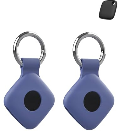 2 Pack Protective Case for Tile Mate 2022/2024 Anti - Loss Tracker with Silicone Keychain - Durable and Stylish Cover, Waterproof, Anti - fall,Blue