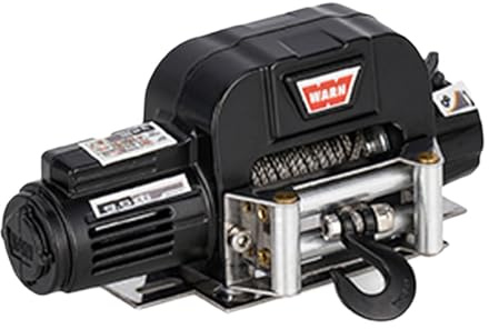 Hellery RC Auto Seilwinde Elektrische Winde Metall Seilwinde Miniatur Winde Crawler Zubehör Detailgetreue Nachbildung mit Stabiler Leistung für, Schwarz