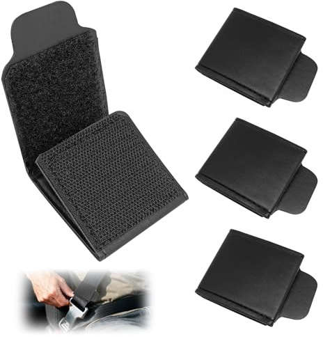 Lot de 4 Clips Ceinture de Sécurité Voiture Universels, Ajusteur de Ceinture de Sécurité, Relaxant Épaule et Cou, pour Adultes et Enfants