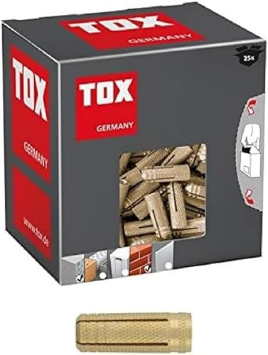 TOX Messing Spreizdübel Metrix M6 x 22 mm M, 25 Stück, 026100131
