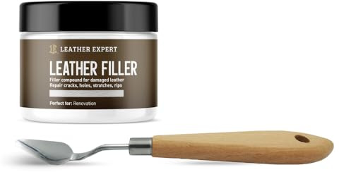 Leather Expert Filler White – Elastischer Lederspachtel für Reparaturen an weißem Leder & Vinyl – Füllt Kratzer, Risse & Löcher – 25 ml