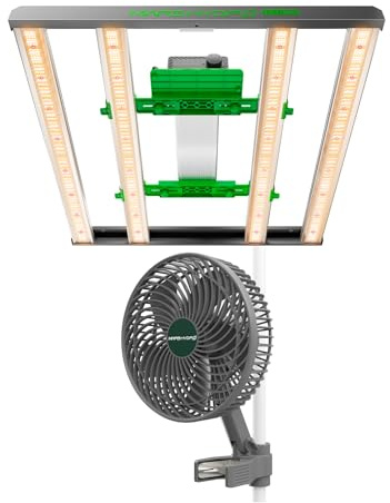 MARS HYDRO LED Grow Lamp E3000 Full Spectrum 300 Watt mit Grow Ventilator Oszillierend 10 Geschwindigkeitsstufen