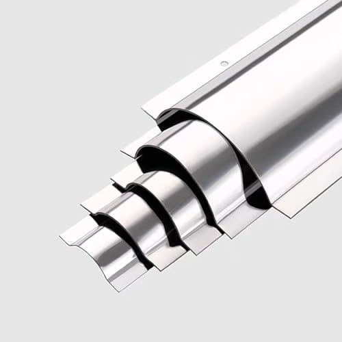 Wetsfgdg Goulotte Passe Câble Mural en Acier Inoxydable Argenté,100 cm Cache-Câble TV Demi-Rond,Chemin de Câbles Peinturable Facile à Installer,Idéal pour La Gestion des Fils au Mur et au Sol(10PCS)
