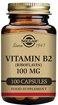 Solgar Vitamin B2 (Riboflavin) 100 mg Vegetable Capsules - Pack of 100 - Supports Energy Production - Can Help Reduce Tiredness and Fatigue - Vegan and Gluten-Free