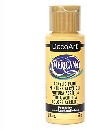 DecoArt Americana Acrylic Paint, 2-Ounce, Moon Yellow