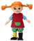 Pippi Langstrumpf Puppe 30 cm – süße Stoffpuppe als Baby Spielzeug ab 10 Monaten & Taufgeschenk für Mädchen – besonders weiche Kuschelpuppe & Plüschpuppe