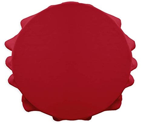 Today 256311 Nappe Ronde Polyester Pomme d'amour/Rouge 180 x 180 cm