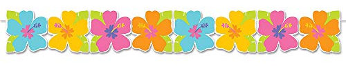Amscan 220029 Hibiskusgirlande, Papier, mehrfarbig, 20,83 x 19,05 x 1,27 cm