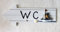 WC Hinweisschild Pfeil Holz maritim dekoriert 30x12cm