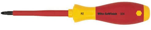 Wiha 324 Series VDE Insulated Pozi Screwdriver PZ2 100mm