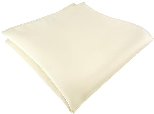 TigerTie Satin Einstecktuch in beige einfarbig Uni - Tuch Polyester - Größe 26 x 26 cm