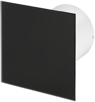 Awenta Badlüfter Wand-Ventilator Ø 100 Kugellager Silent Standard Trax Glas - Line System+ schwarz matt (schwarz matt)