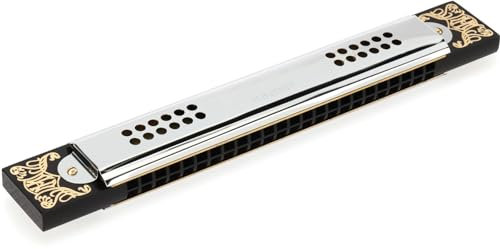 Hohner 455BXG Echo Celeste Tremolo Mundharmonika mit 24 Löchern, G-Dur.