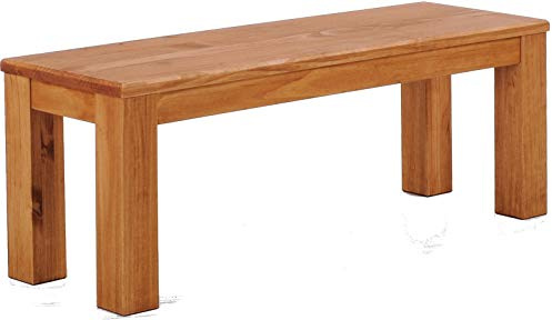 B.R.A.S.I.L.-Möbel Brasilmöbel Sitzbank 110 cm Rio Classico Honig Massivholz aus Pinie, Verschiedene Größen & Farben, ideal für Esszimmer & Küche