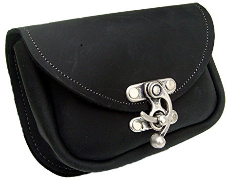Lederecke Konstanz Leder-Gürteltasche Modell Eila Leder-Farbe schwarz Hakenverschluss