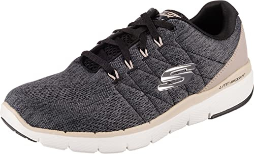 Skechers Herren Flex Advantage 3.0 Stally Sneaker, Black Mesh Trim, 43 EU