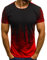 Xmiral Tops Sweatshirt Herren Slim Fit Short Sleeve/Langarm-Muskel-beiläufige Hemden(M,Kurze Ärmel-Rot)
