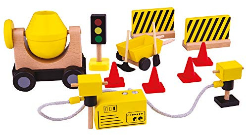 Tidlo Playset BAU aus Holz - Baustellen-Set
