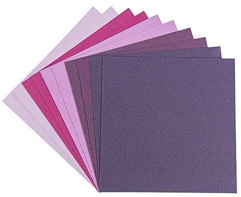 Ideen mit Herz Grußkarten-Set | 10 farbige Karten & 10 weiße Umschläge | edle Leinen-Optik | bunt | blanko | neutral | ideal für liebe Glückwünsche zum Geburtstag, Hochzeit (Beerentöne, 16 x 16 cm)